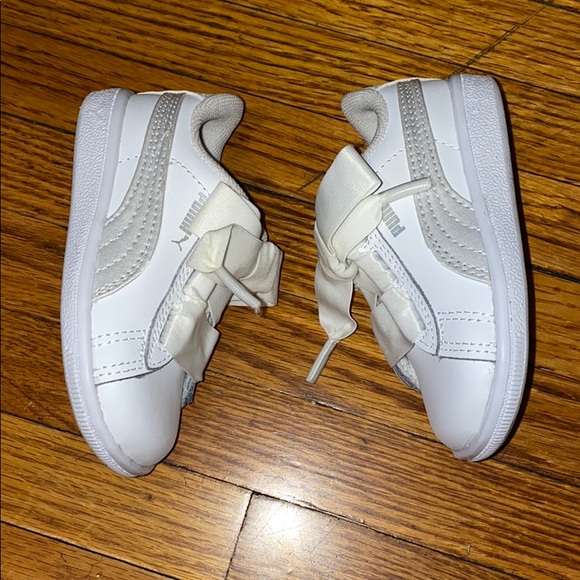 Puma White leather Shoes Toddler Size 5C - Picture 5 of 8